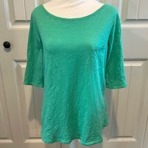 Boden‎ size 12 Boatneck 3/4 Length Sleeve Slouchy Pocket Tee